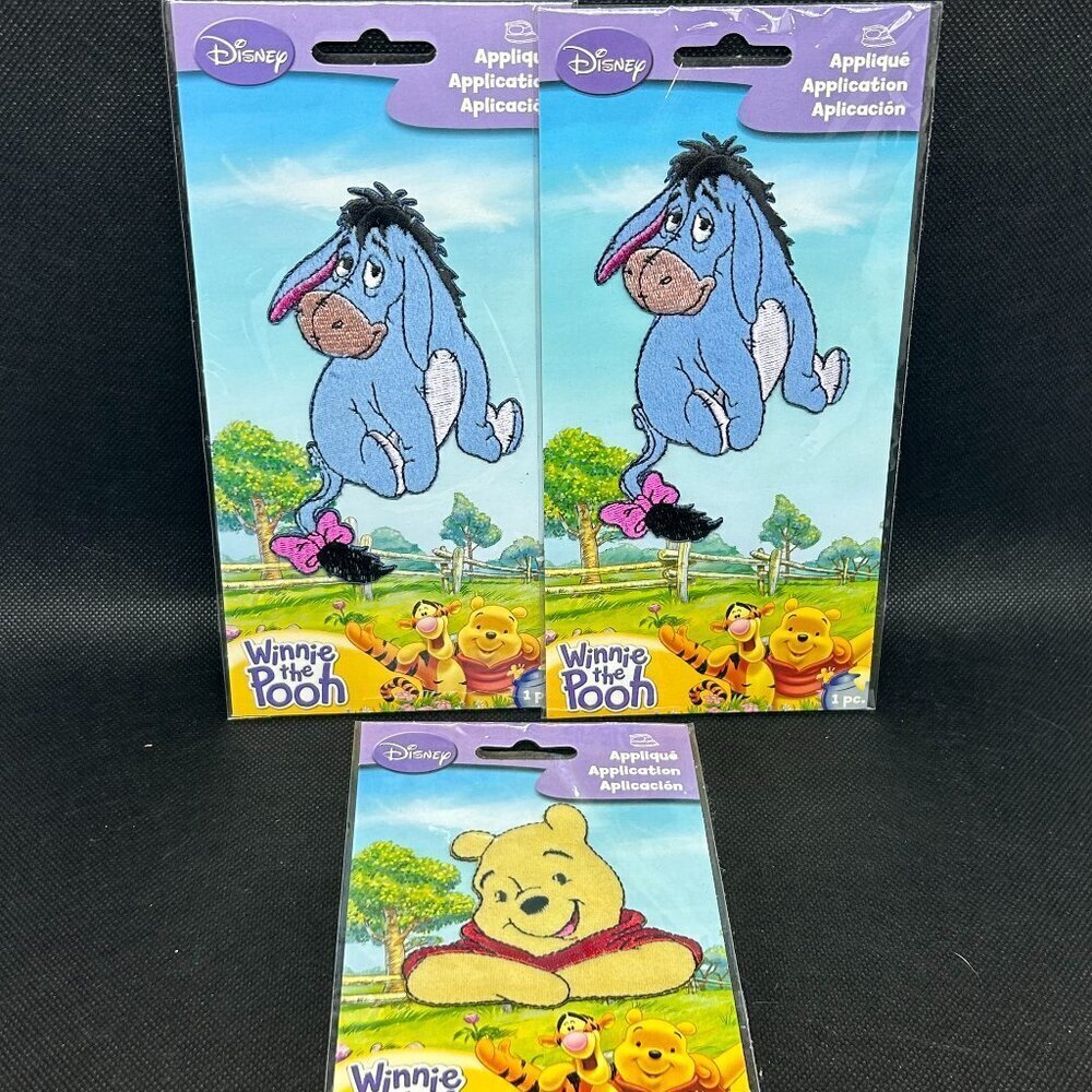 New in package Lot of 3 Simplicity Pooh and Eeyore appliques